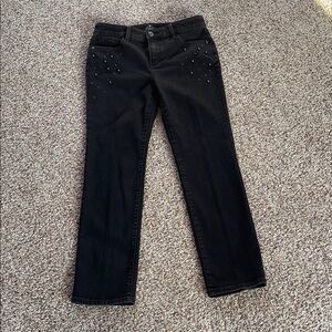 St. John's Bay Black Studded Straight Leg Jeans